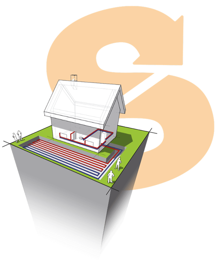 Schéma de fonctionnement d’une pompe à chaleur géothermique Sophiacal